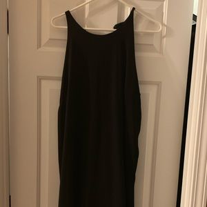 Black Hi-low halter dress